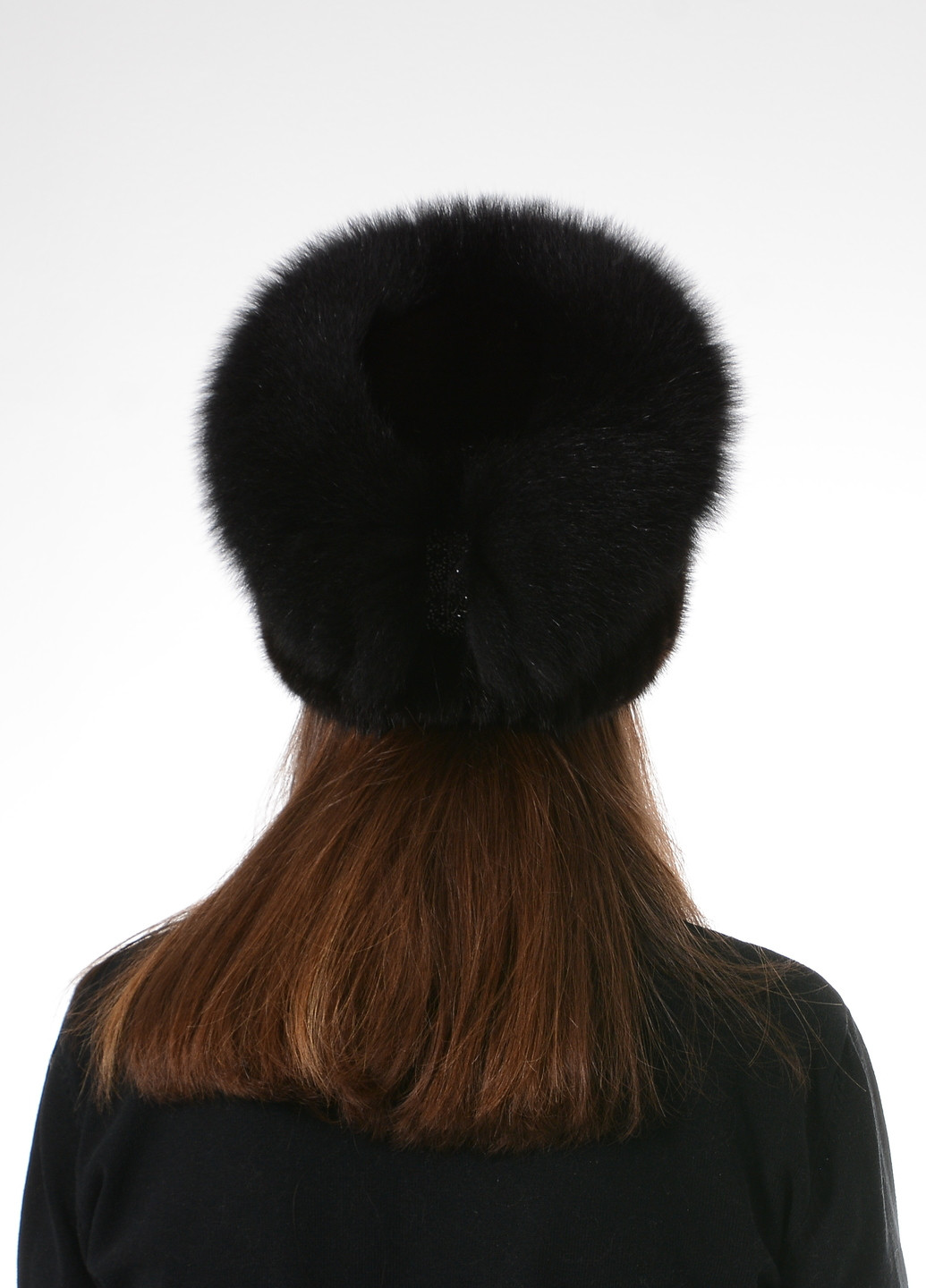 Вязаная женская норковая шапка Меховой Стиль калач (256943233)