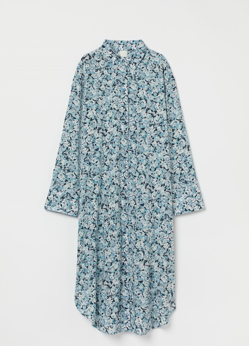 Серое кэжуал платье H&M с цветочным принтом