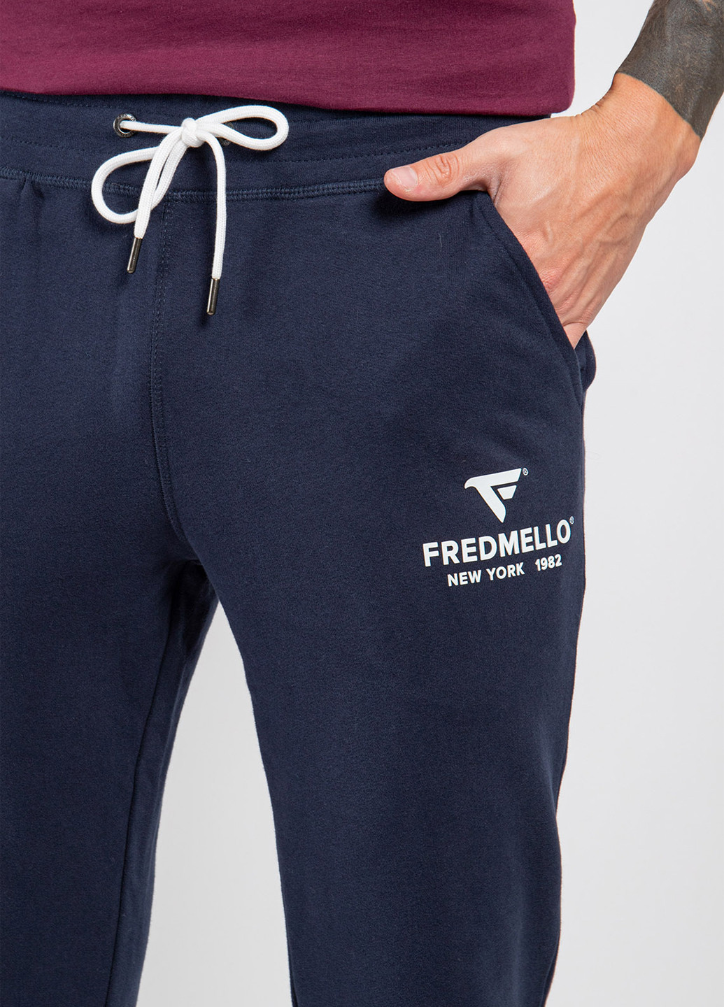 Синие спортивные демисезонные брюки Fred Mello