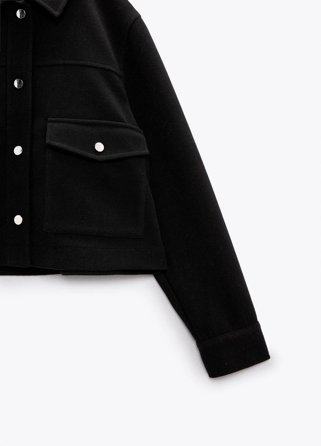 Черный женский жакет Zara однотонный - демисезонный