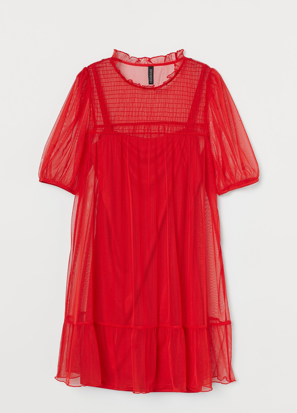 Красное вечернее платье H&M однотонное