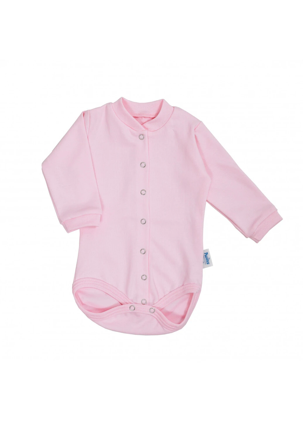 Боди для девочки с длинным рукавом однотонный розовый Cosiness Twins 60401 (256978444)