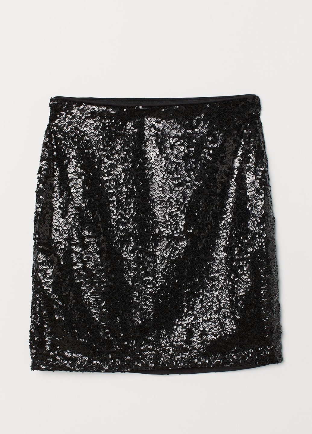 Черная вечерний однотонная юбка H&M