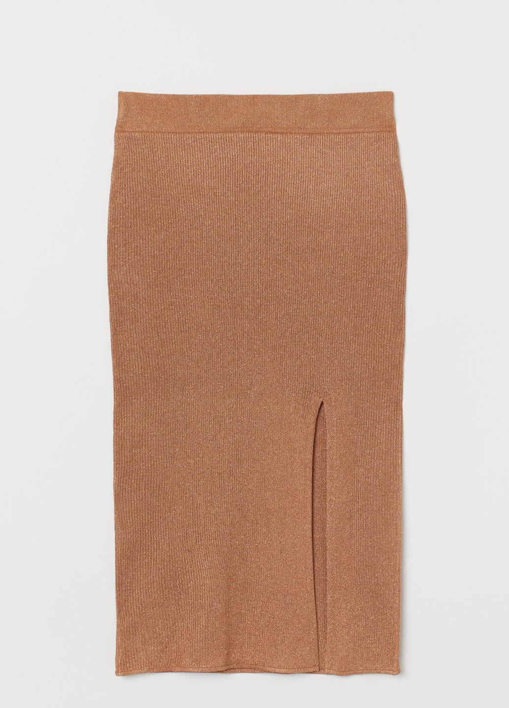 Светло-коричневая кэжуал однотонная юбка H&M