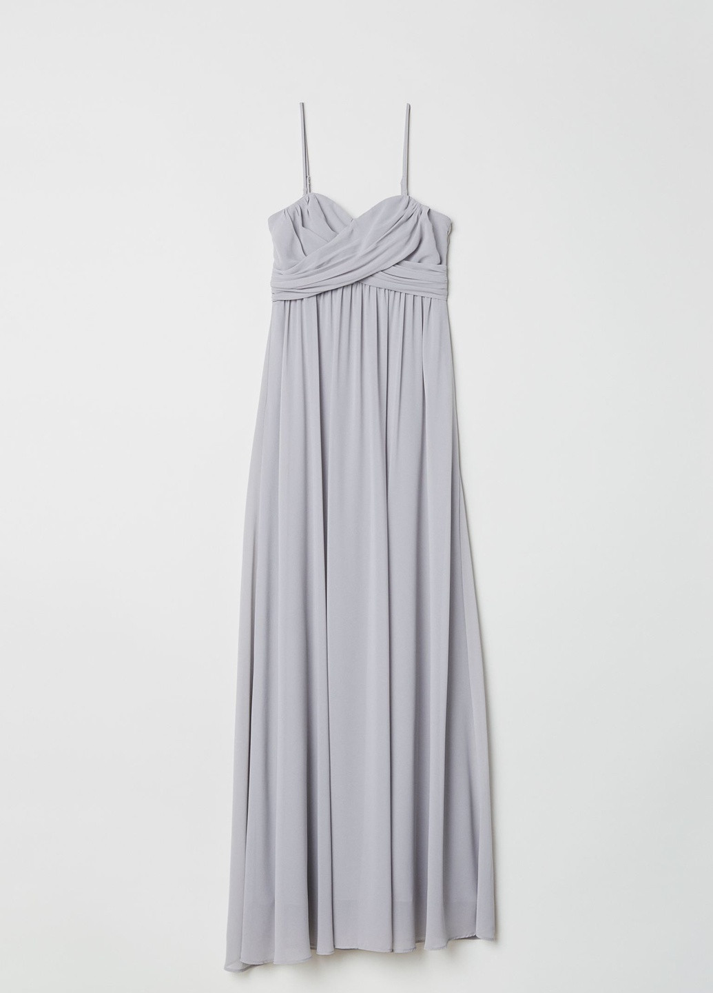 Світло-сіра вечірня сукня H&M однотонна