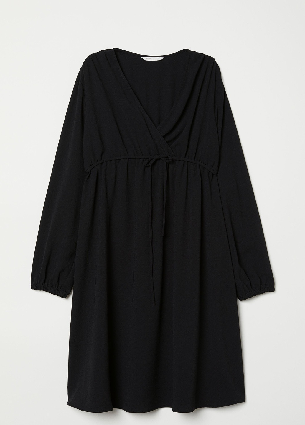 Черное кэжуал платье для кормящих H&M однотонное