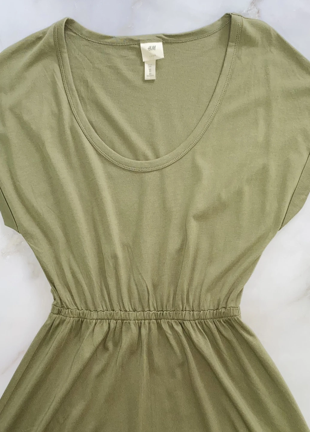 Оливкова (хакі) кежуал сукня H&M однотонна