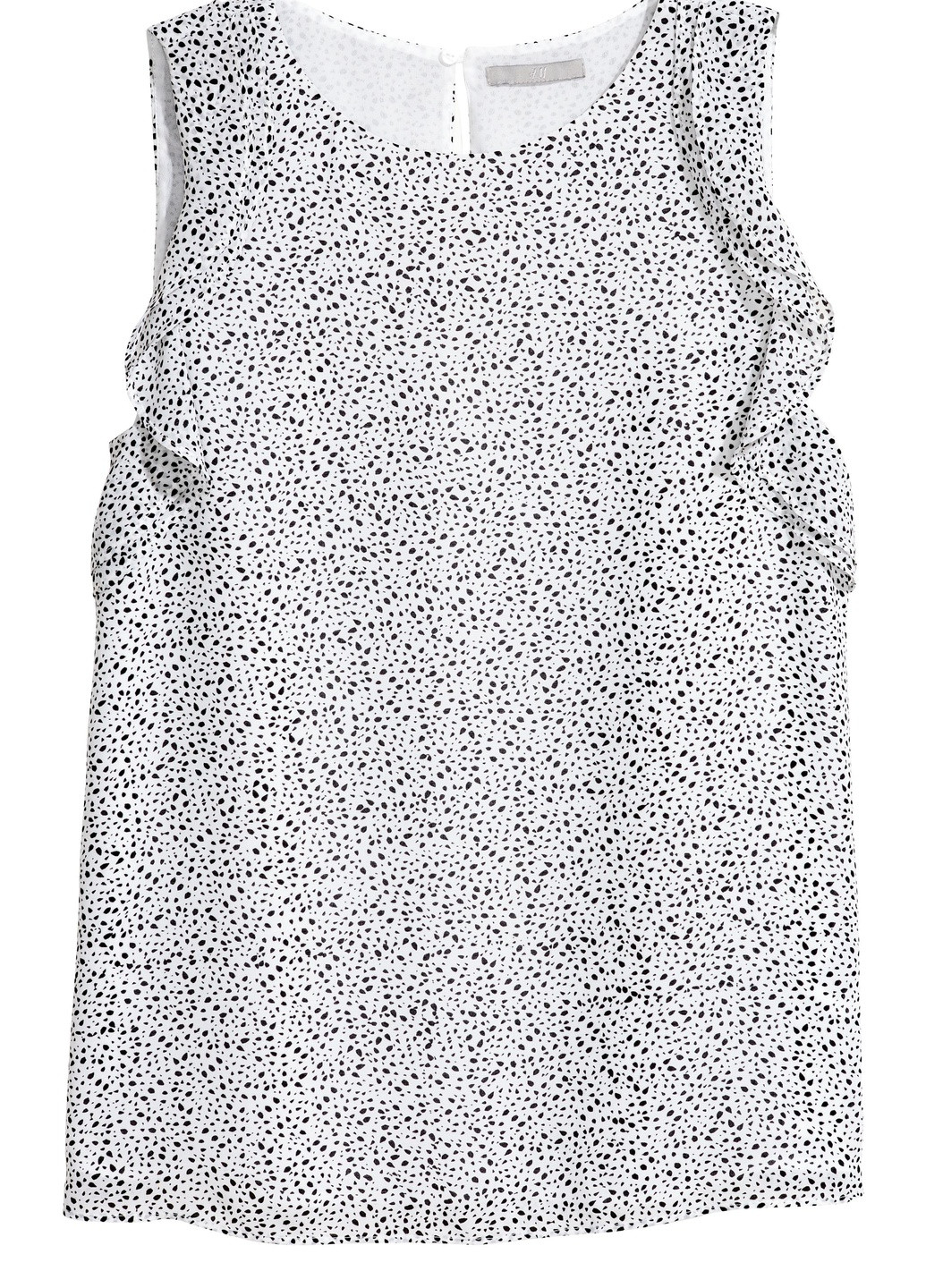Черно-белая летняя блуза H&M