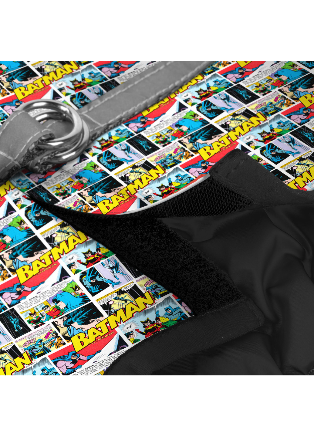 Шлея для собак мягкая c QR паспортом, рисунок "Бэтмен комикс" XS3 WAUDOG (257050980)