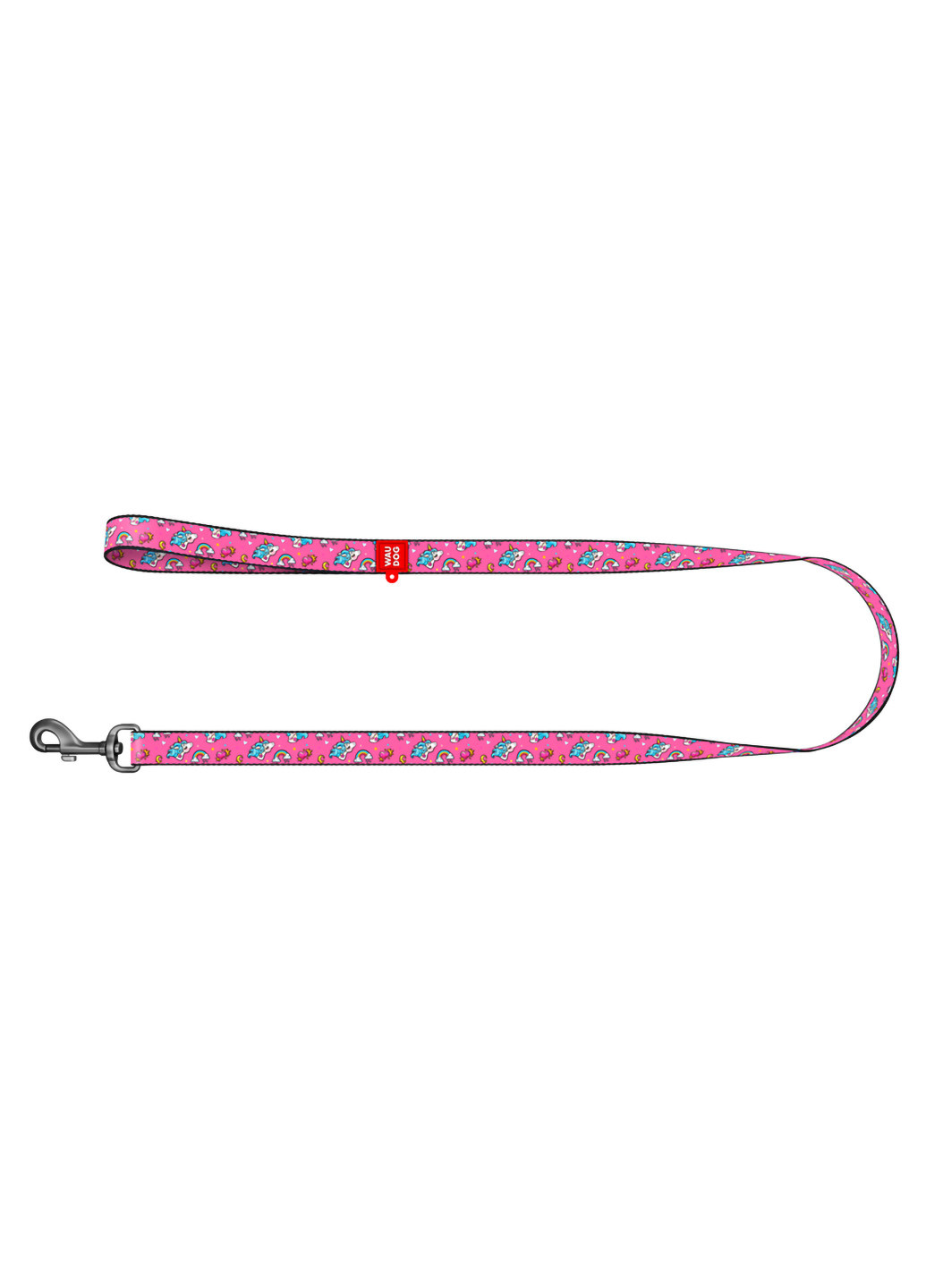 Поводок для собак нейлоновый рисунок "Единороги" 122х2 см WAUDOG (257050162)