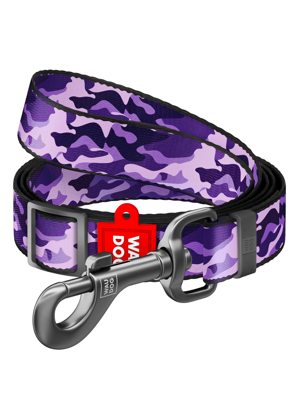 Поводок для собак нейлоновый рисунок "Фиолетовый камо" 152-183х1,5 см WAUDOG (257048264)