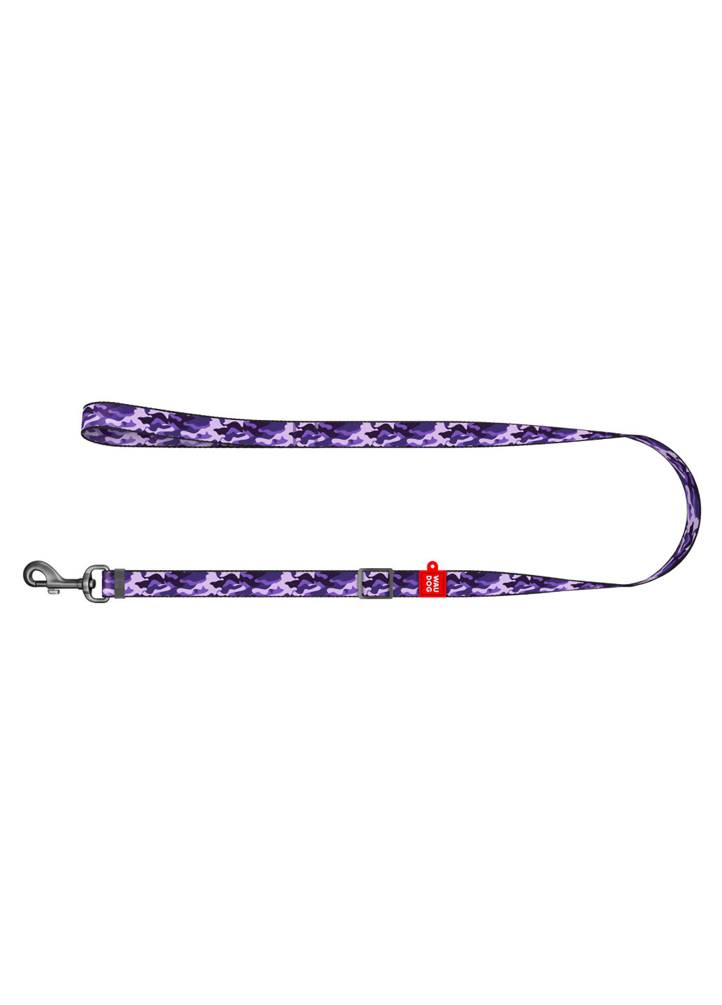 Повідець для собак нейлоновий малюнок "Фіолетовий камо" 152-183х1,5 см WAUDOG (257048264)