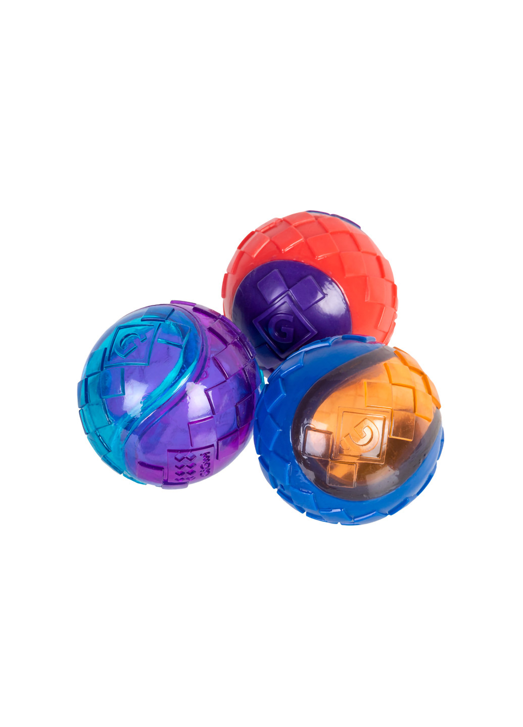 Игрушка для собак Три мяча с пищалкой 5 см GiGwi (257046739)