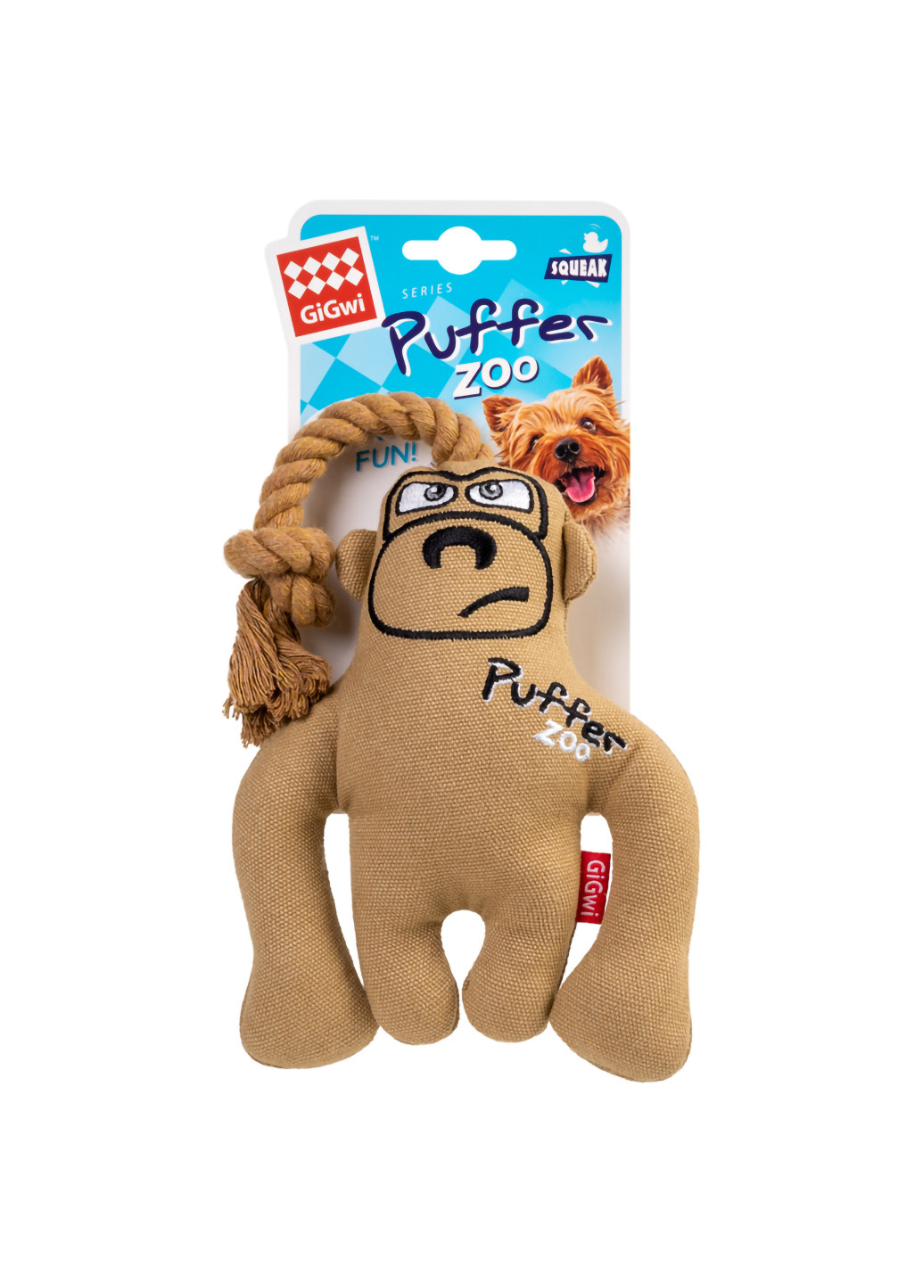 Іграшка для собак Мавпа з пищалкою 31 см GiGwi (257049736)