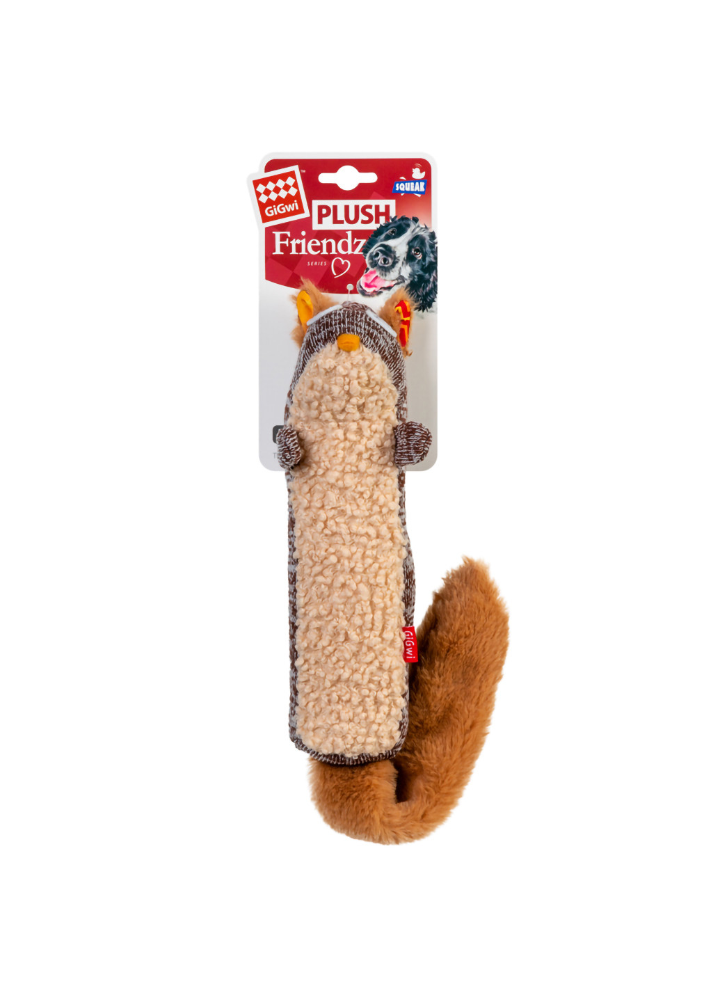 Іграшка для собак Білка з пищалкою 29 см GiGwi (257049732)