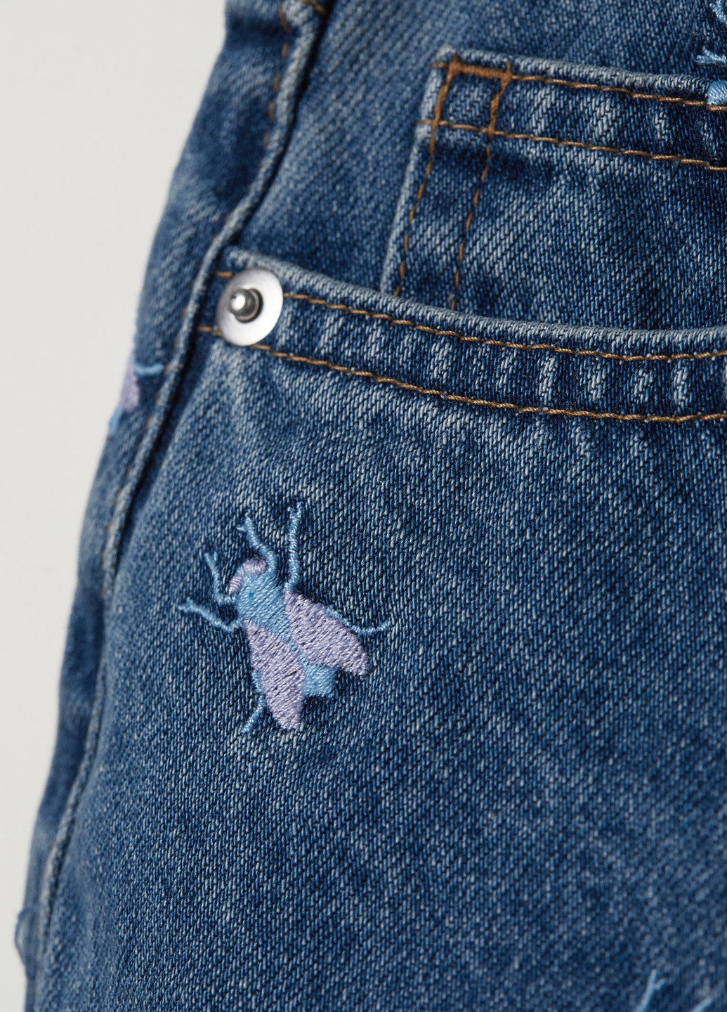 Шорты джинсовые с вышивкой H&M (257012030)