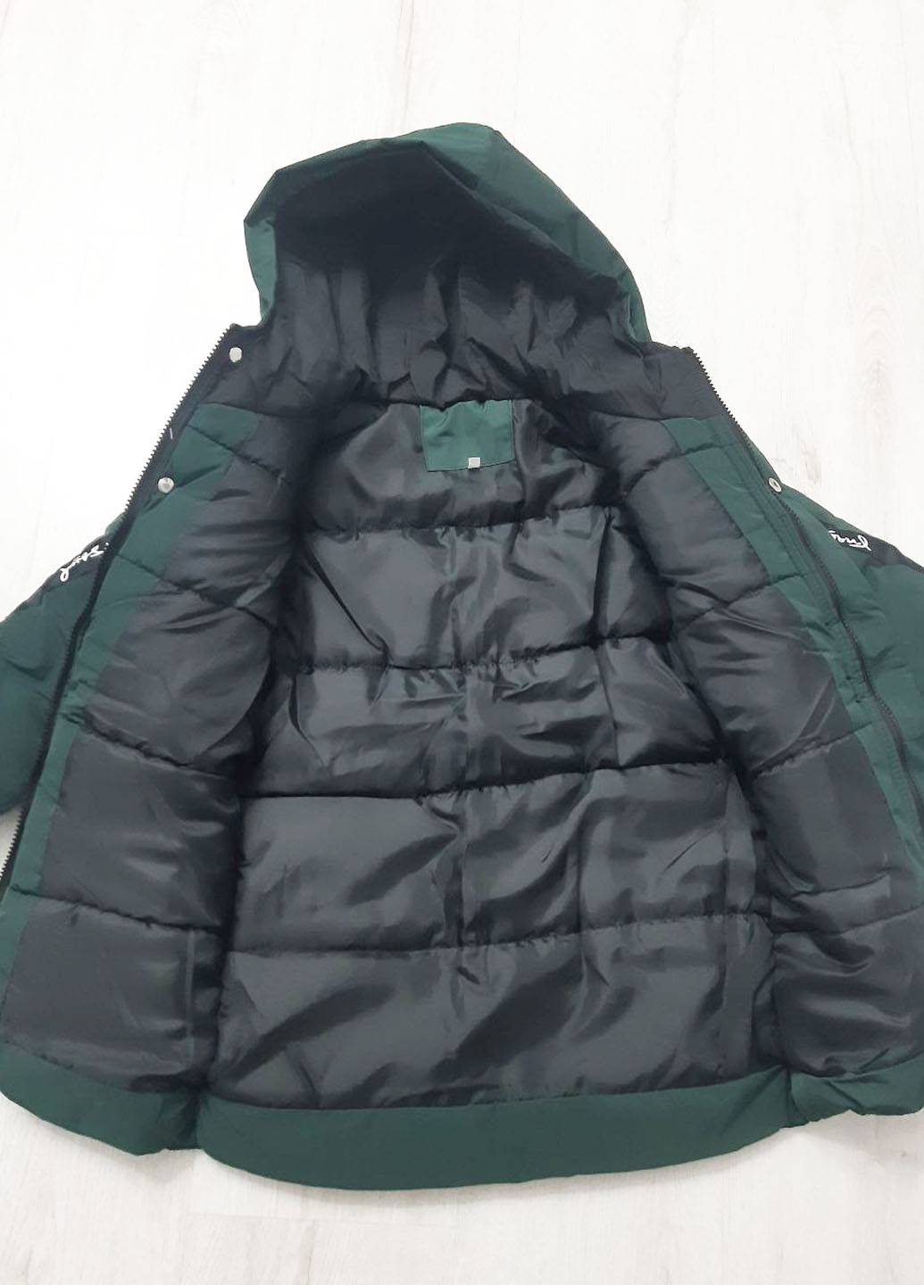 Зелене зимнє Пальто No Brand