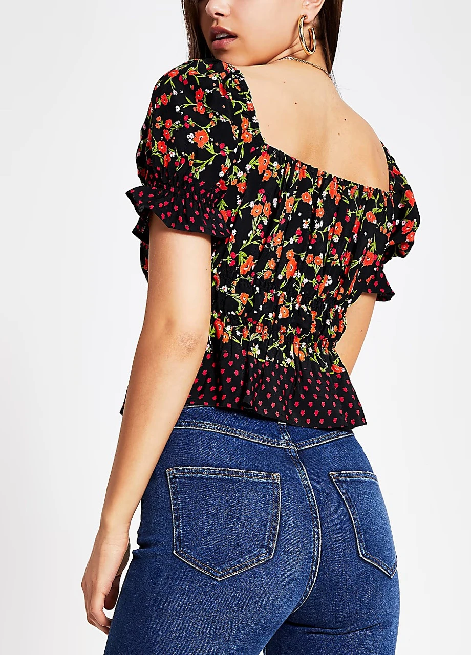 Чёрная блуза River Island