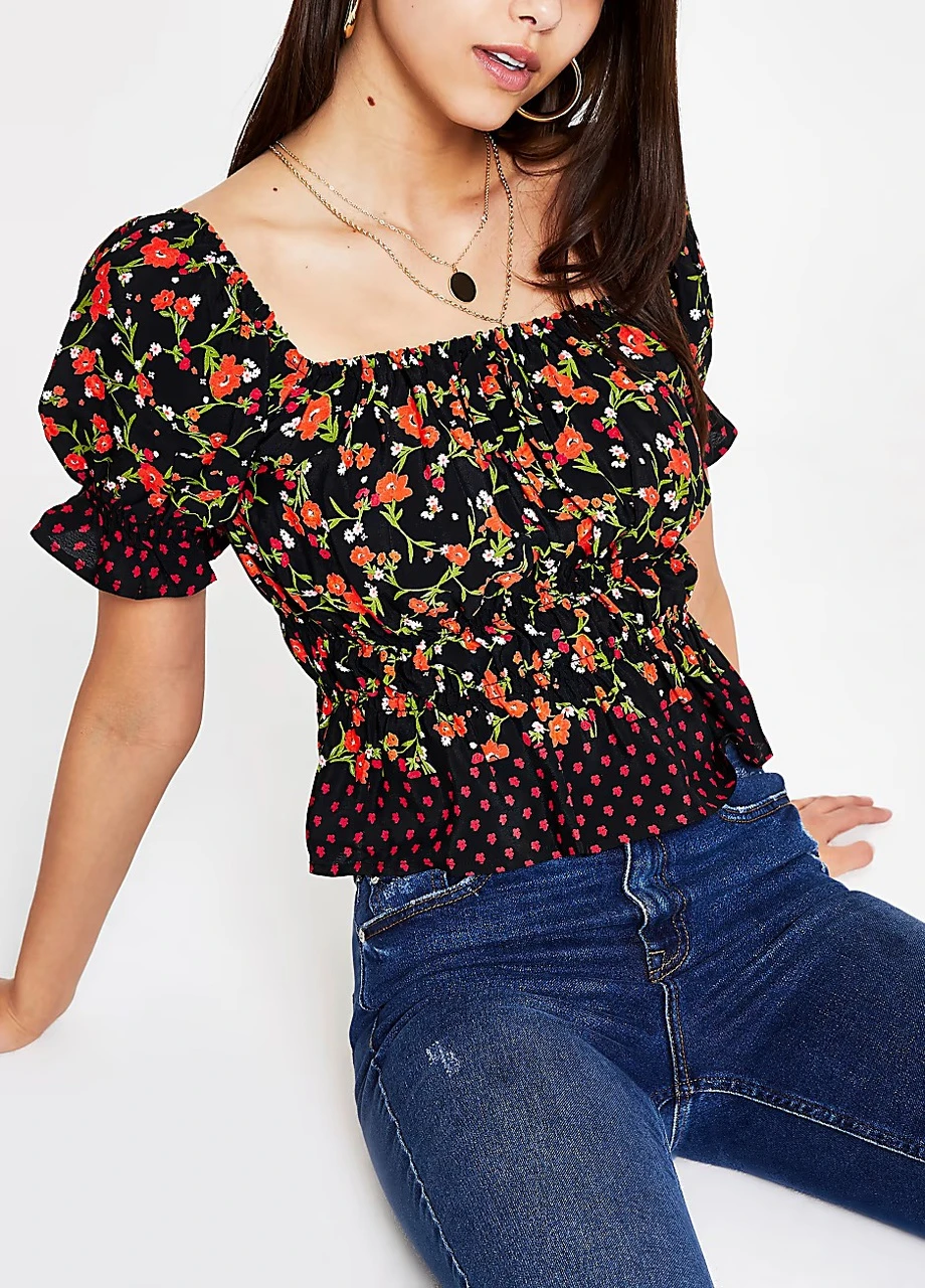 Чёрная блуза River Island