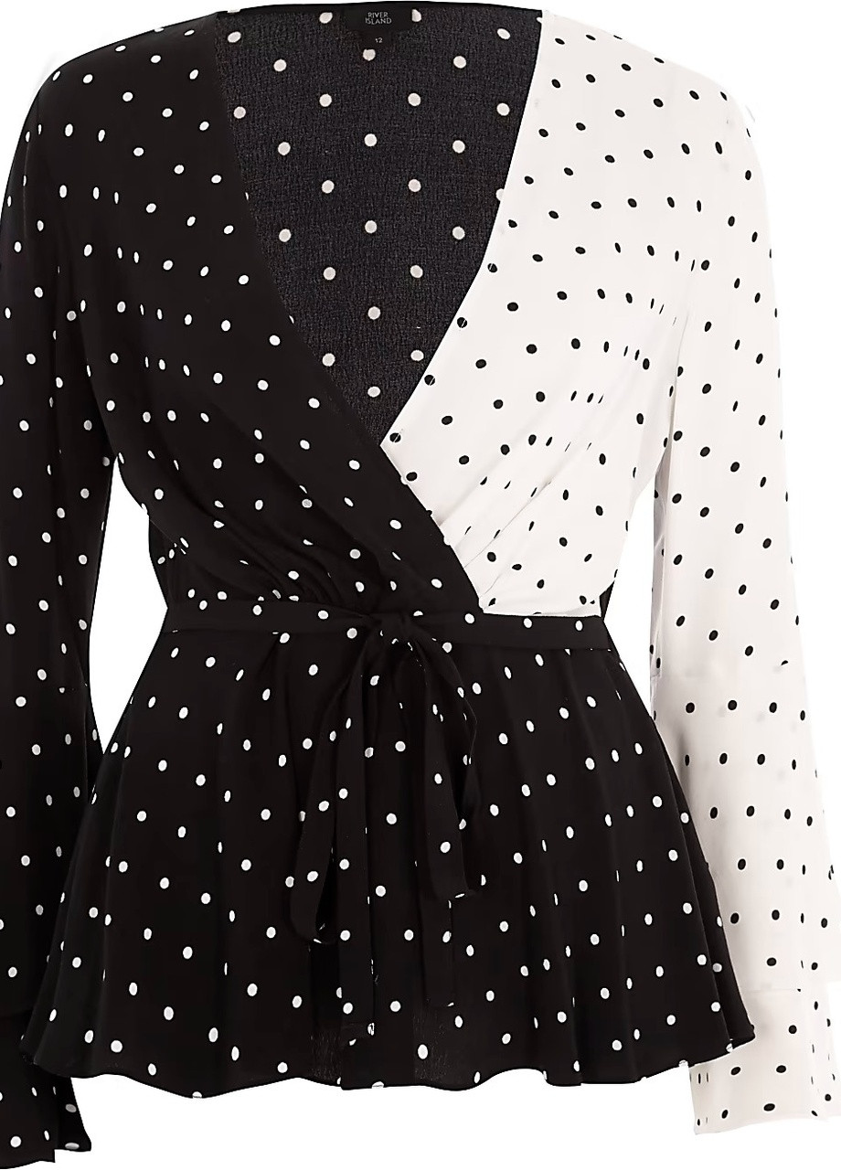 Чорно-біла блуза River Island