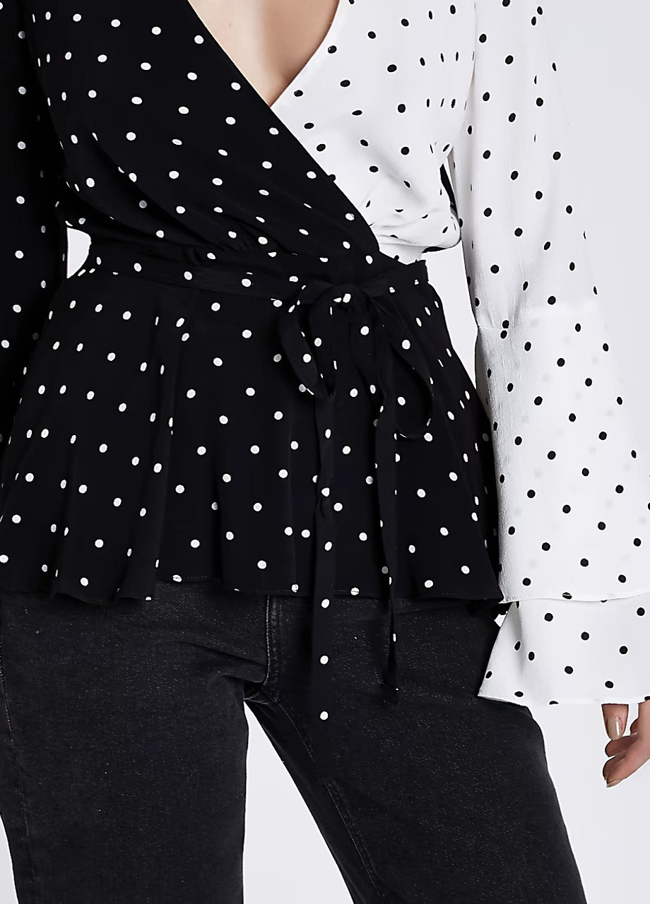 Чорно-біла блуза River Island