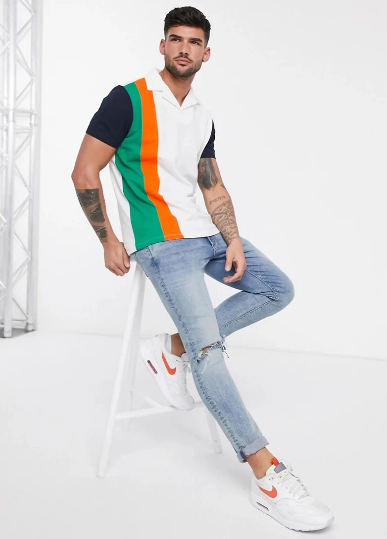 Цветная футболка-поло для мужчин Asos
