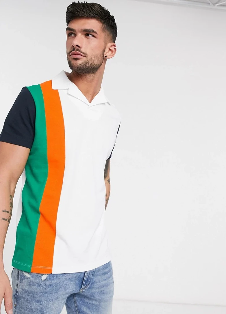Цветная футболка-поло для мужчин Asos