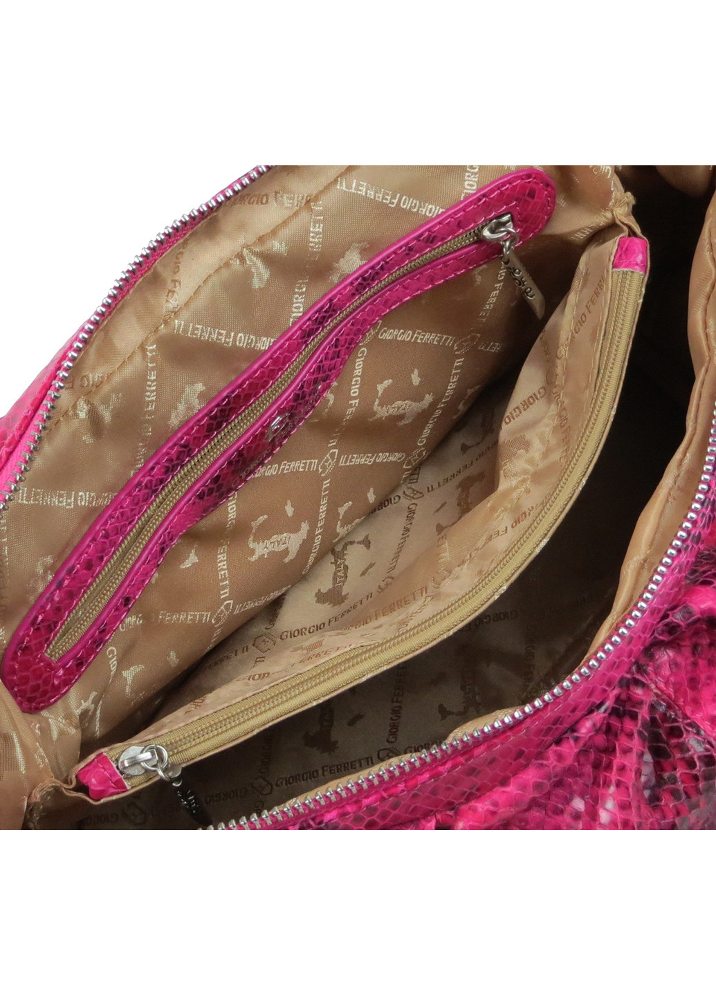 Женская сумка из натуральной кожи под рептилию 42х22х12 см Giorgio Ferretti (257049514)