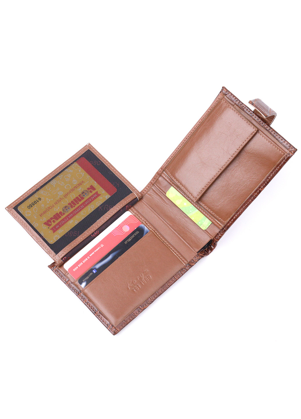 Чоловічий шкіряний гаманець 13х9,2х2 см Karya (257049541)