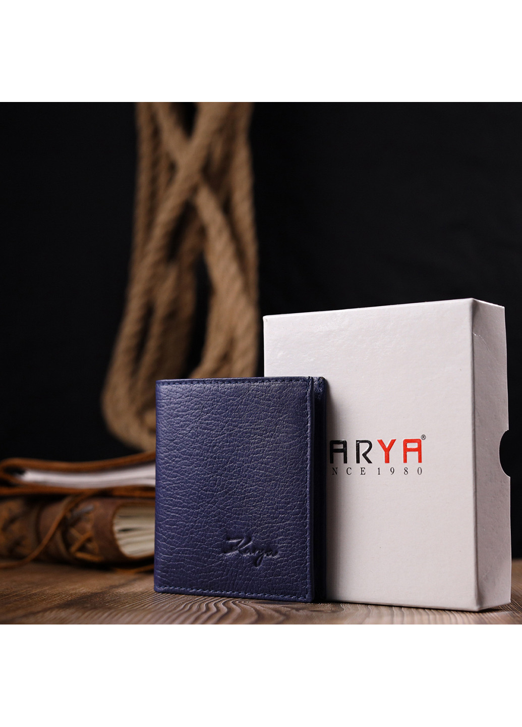 Мужской кожаный кошелек 8,5х10х1 см Karya (257048733)