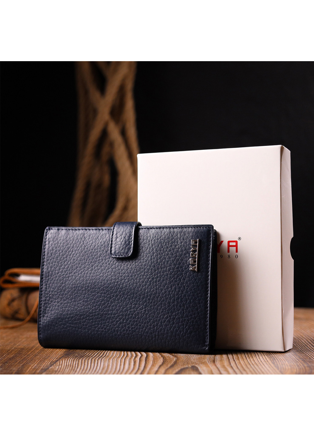 Чоловічий шкіряний портмоне 10,5х15,5х2 см Karya (257047415)