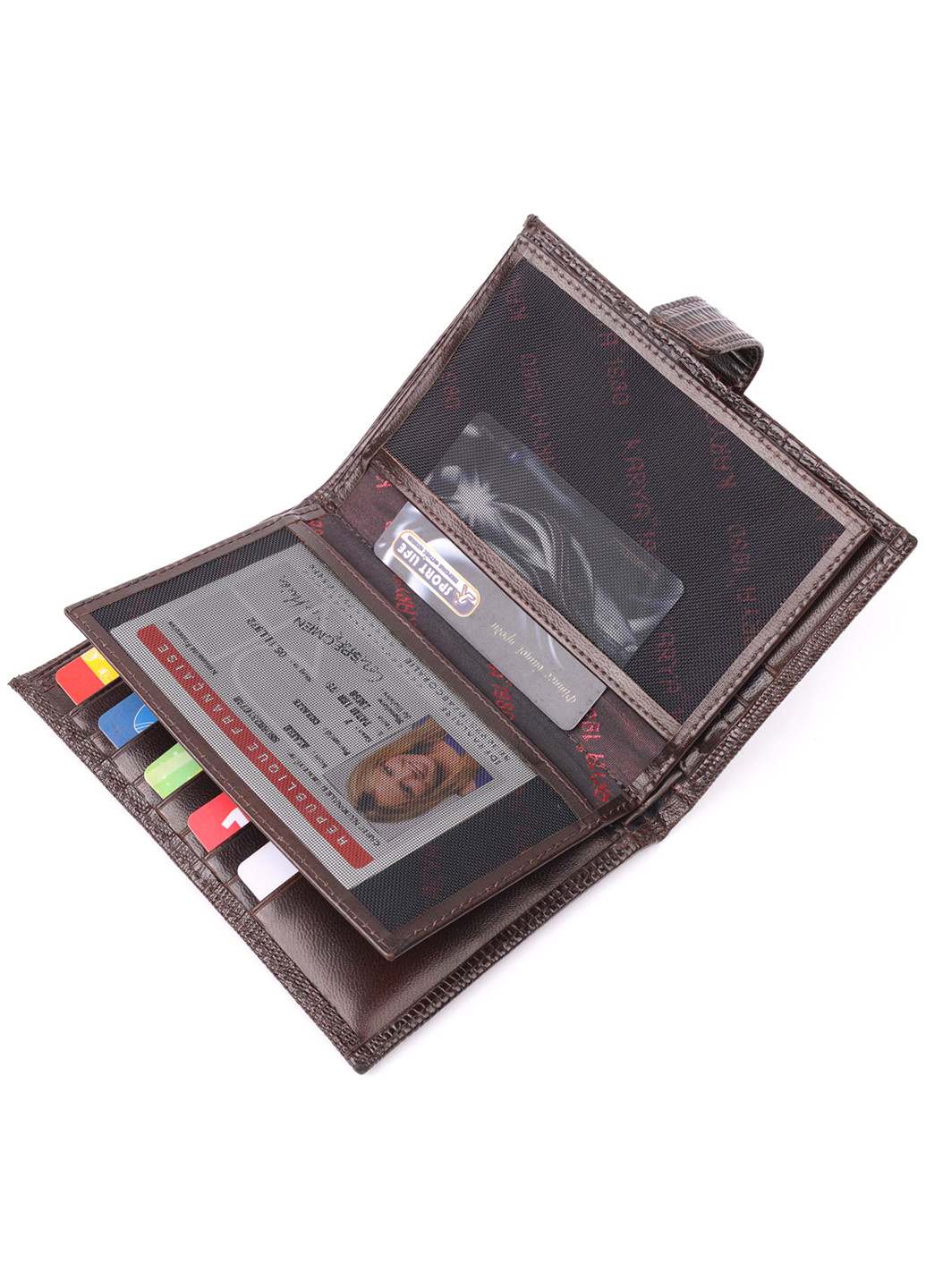 Мужское кожаное портмоне 10,5х15,5х2 см Karya (257045538)