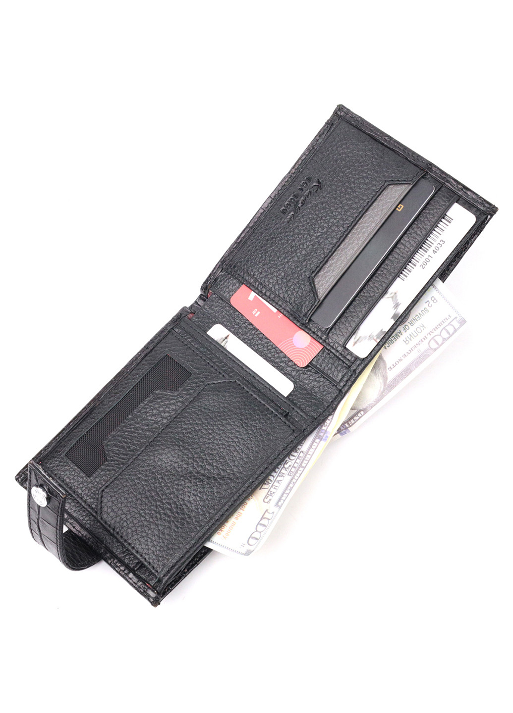 Чоловічий шкіряний гаманець 12,5х10х1 см Karya (257048530)