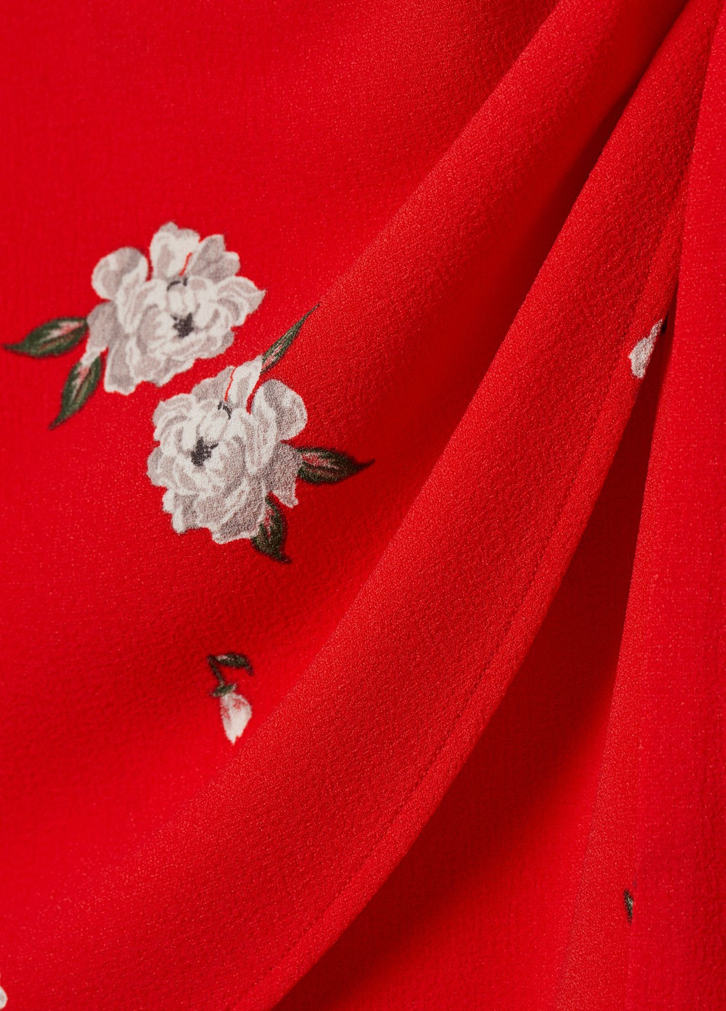 Красная кэжуал цветочной расцветки юбка H&M