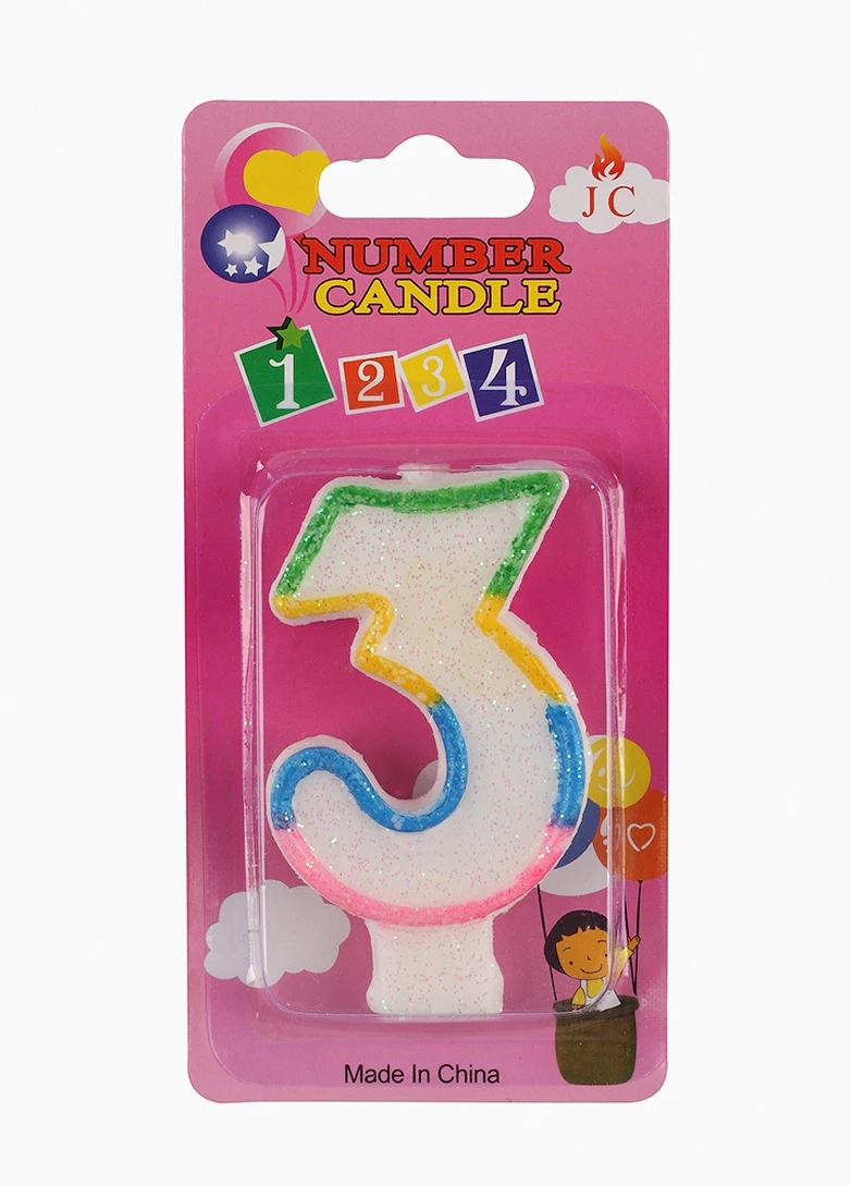 Свічка для торта Цифра 3 No Brand (257038358)