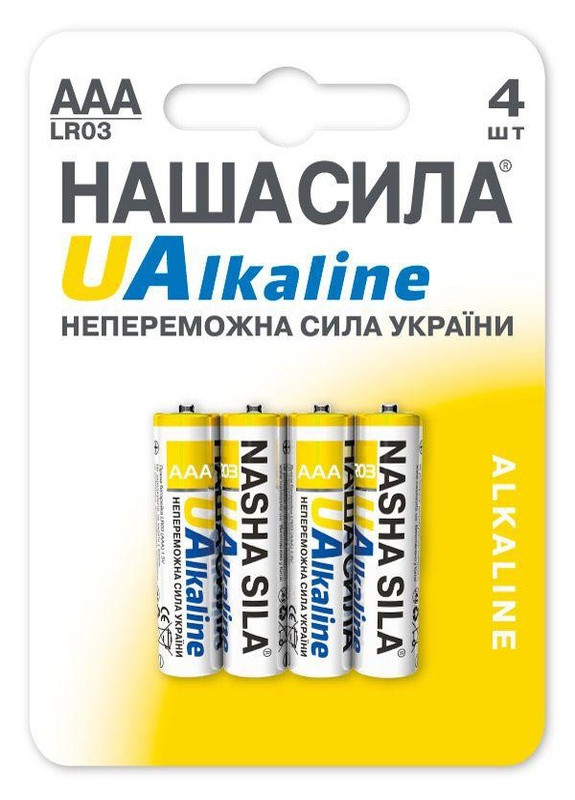 Батарейка LR03 Alkaline 4 на блістері 3012 No Brand (257139049)