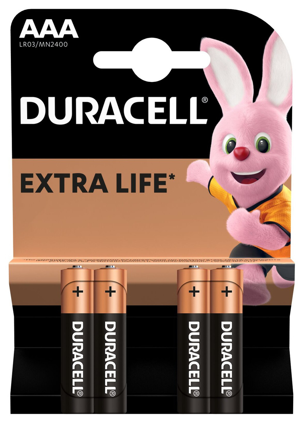 Батарейка Basic AAA15V LR03 4 штуки на блістері 5005967 Duracell (257139130)