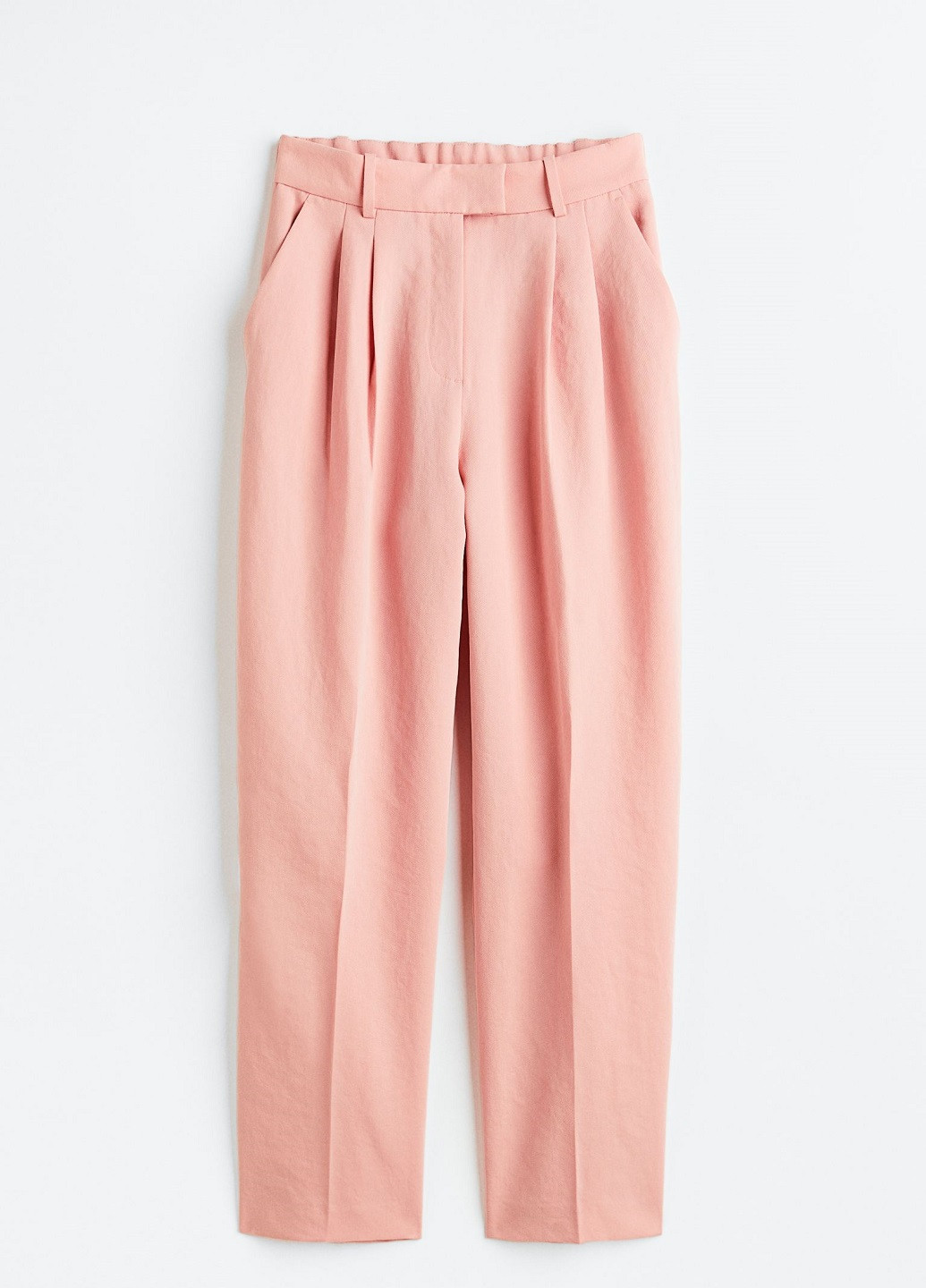 Светло-розовые классические демисезонные брюки H&M