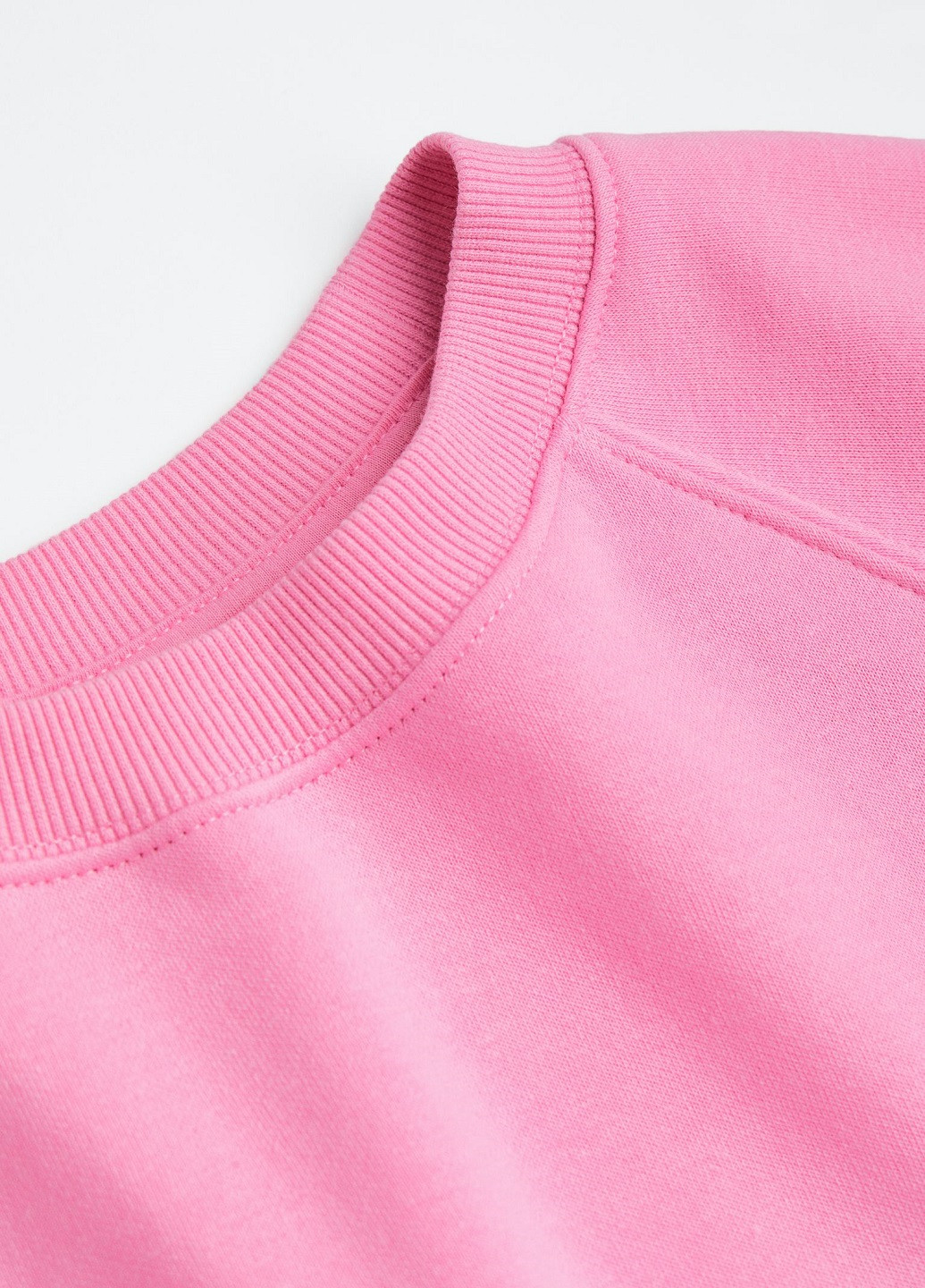 Свитшот H&M - крой однотонный светло-розовый кэжуал - (257039267)