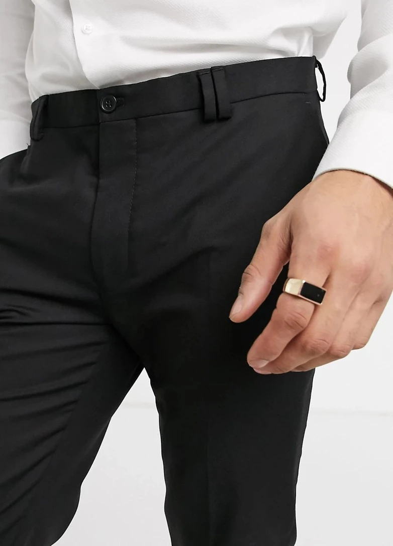 Черные классические демисезонные брюки Asos