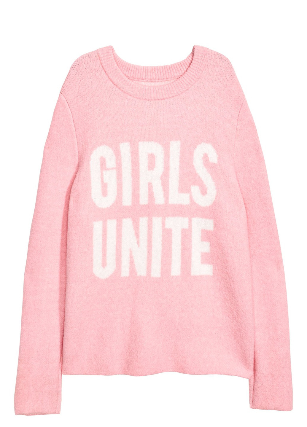 Светло-розовый зимний свитер оверсайз H&M