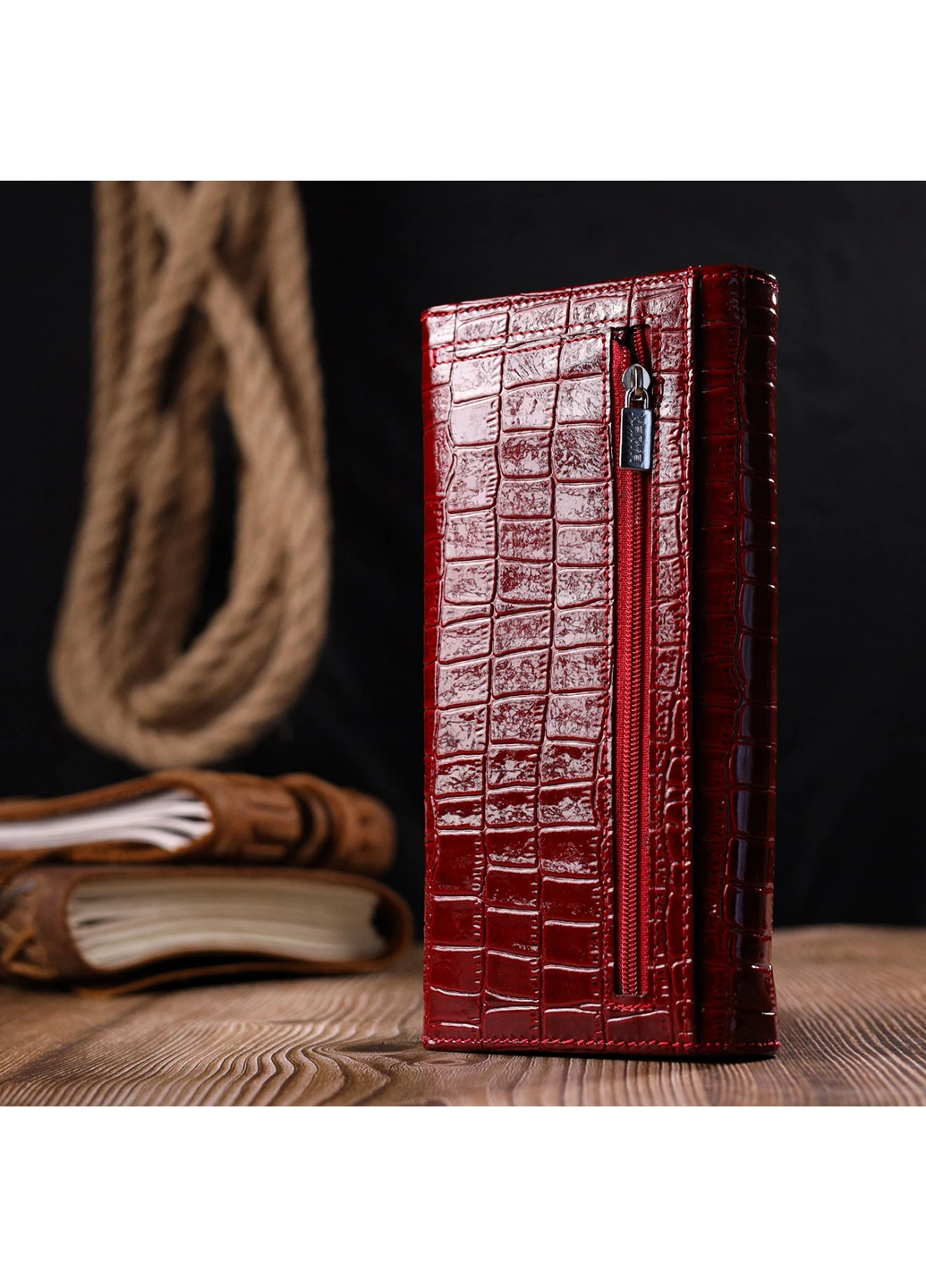 Жіночий шкіряний гаманець 19,5х9,5х2 см Karya (257065191)