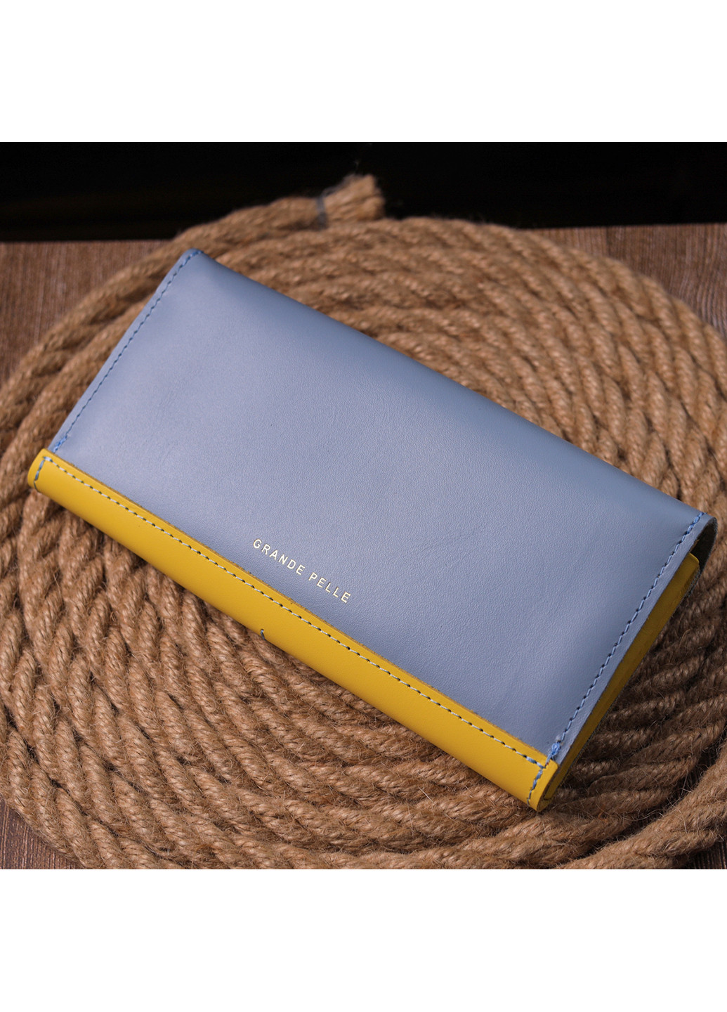 Женский кожаный кошелек 20х10х3 см Grande Pelle (257066242)