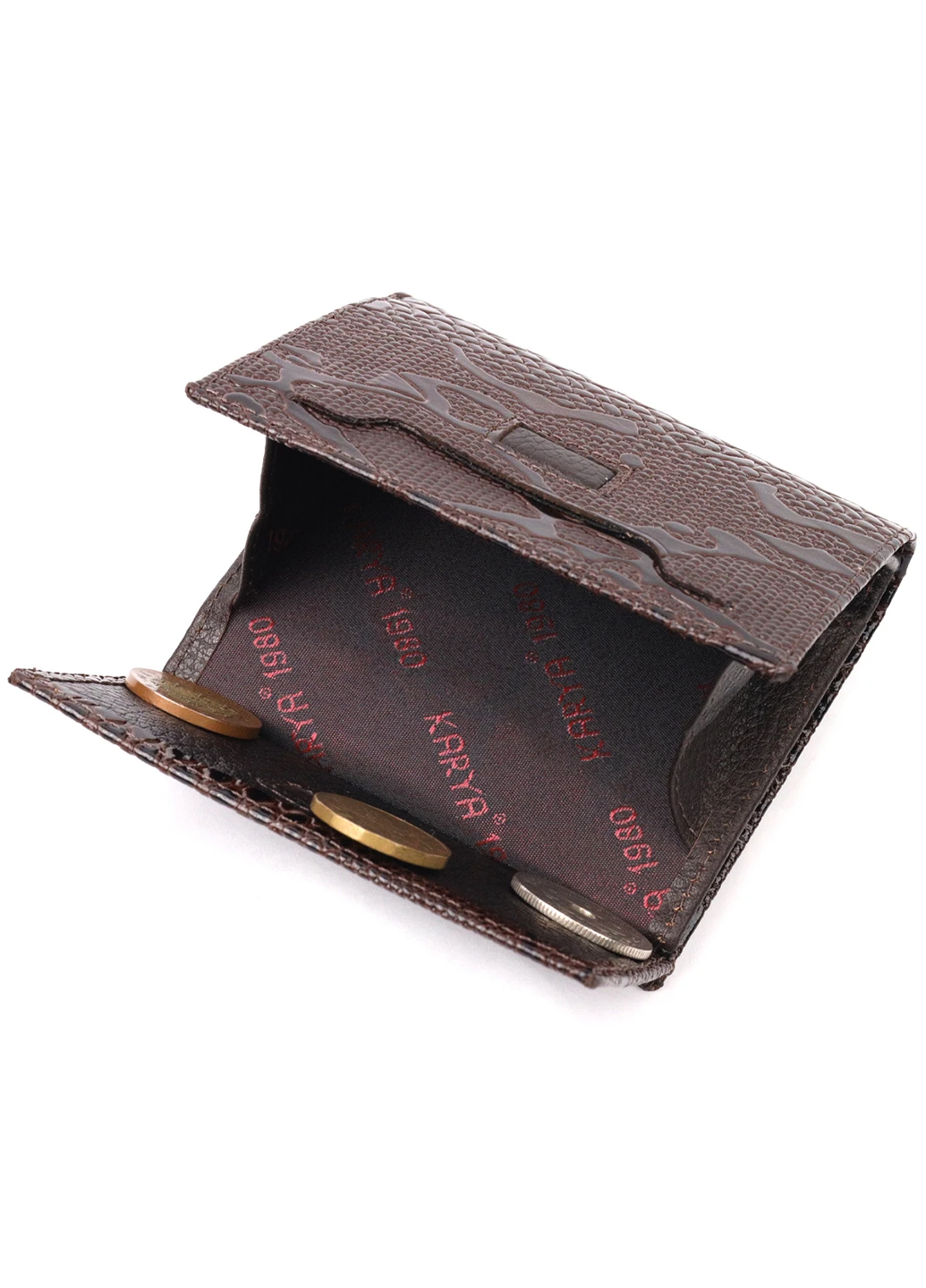 Женский кожаный кошелек 11,2х10х1 см Karya (257066652)