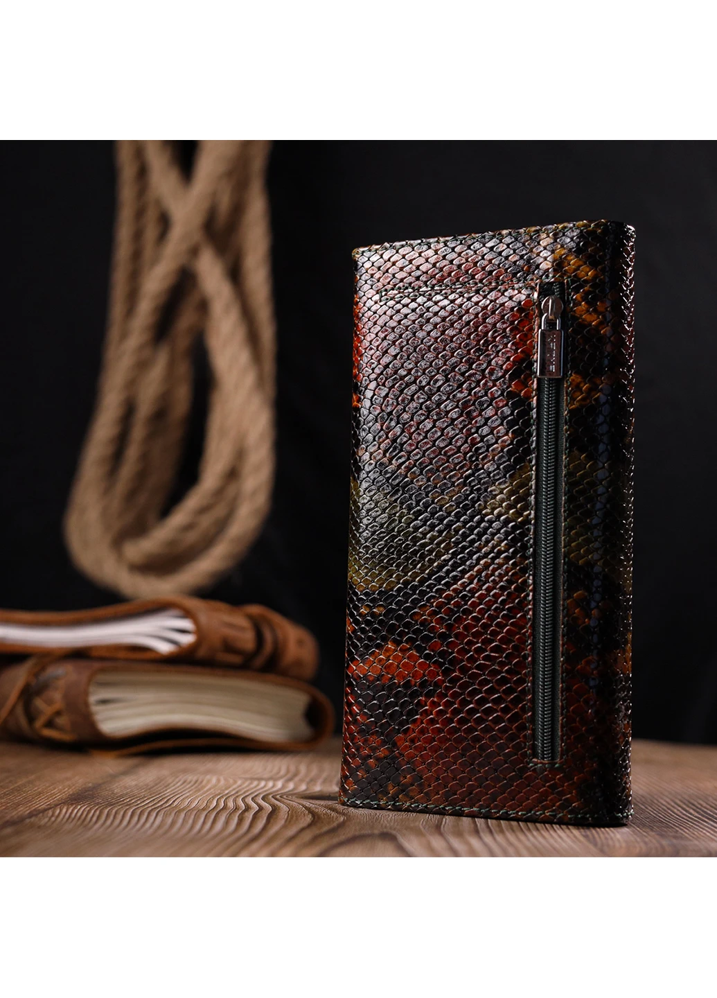 Жіночий шкіряний гаманець 19х10х2 см Karya (257066651)