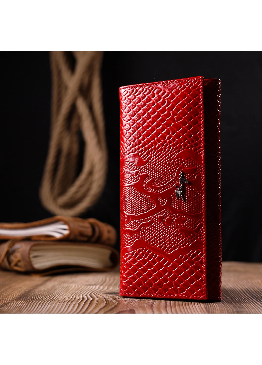 Женский кожаный кошелек 19,5х9,5х2 см Karya (257065307)
