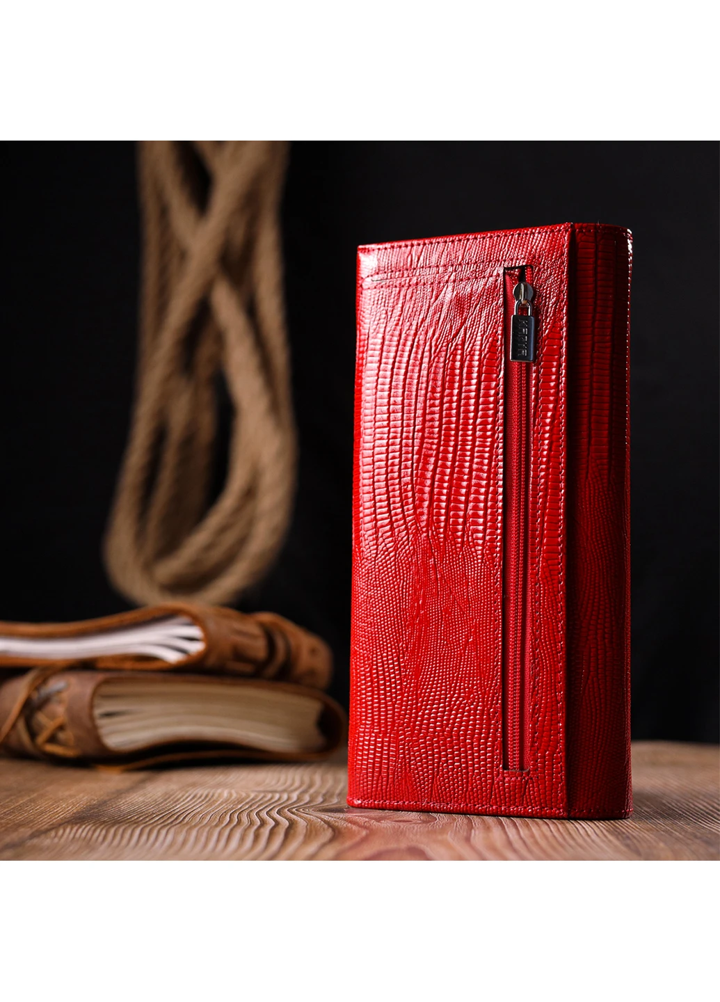 Женский кожаный кошелек 19,5х9,5х2 см Karya (257062911)