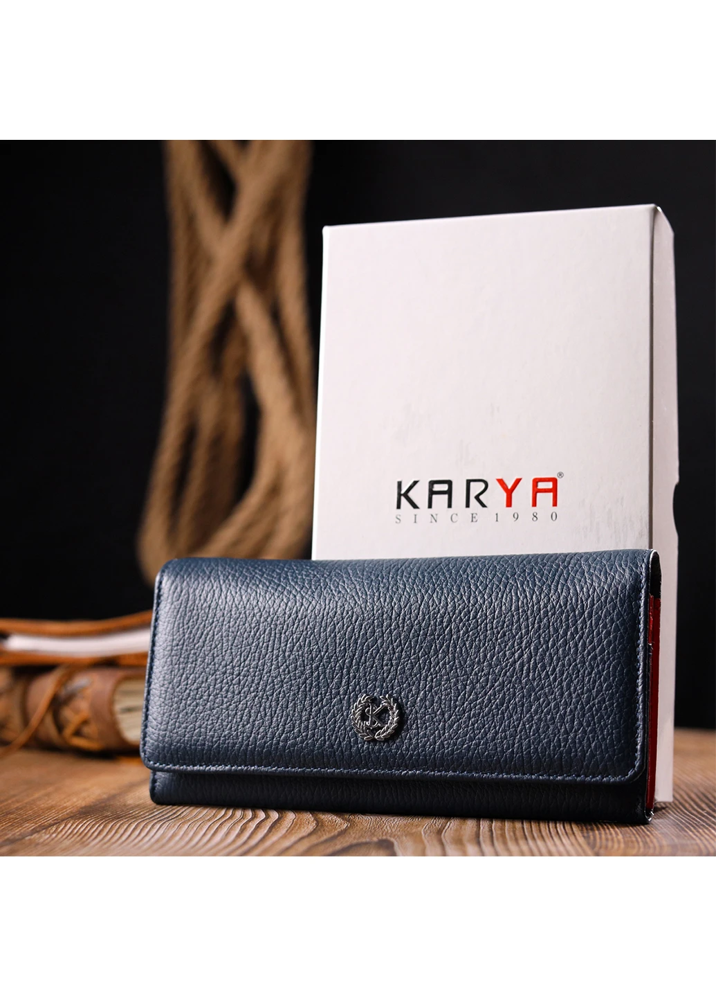 Жіночий шкіряний гаманець 17,5х8,5х2 см Karya (257065293)