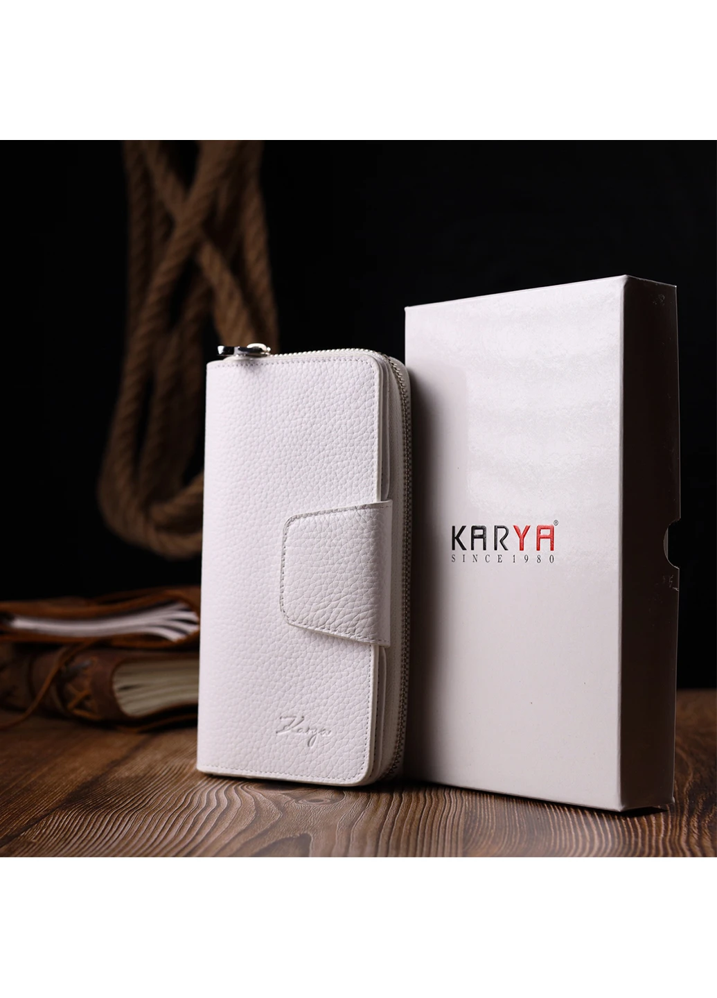 Жіночий шкіряний гаманець 18,5х9,5х3 см Karya (257064118)