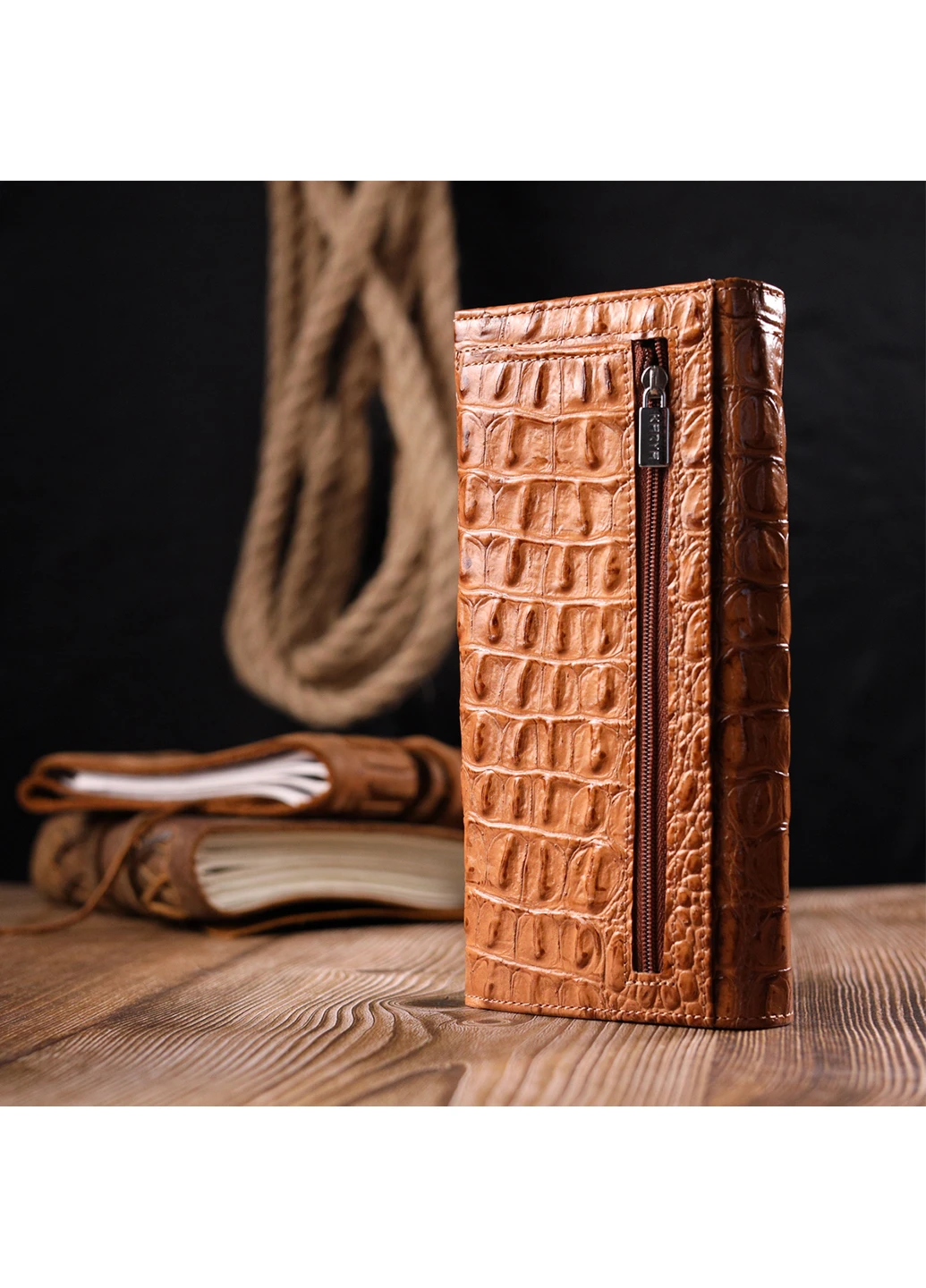 Женский кожаный кошелек 19,5х9,5х2 см Karya (257064092)